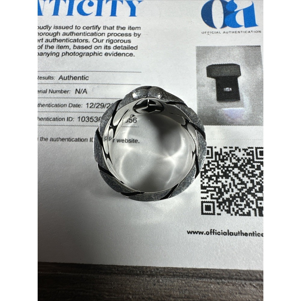 Gucci Interlocking G Ring | Sterling Silver | Size 15G (6.5) With COA - Picture 3 of 7